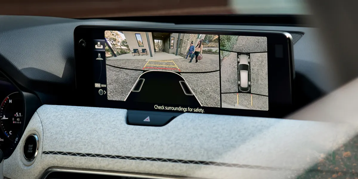 2027 Mazda CX-90 360° View Monitor on the center display | Velocity Mazda in Tyler TX
